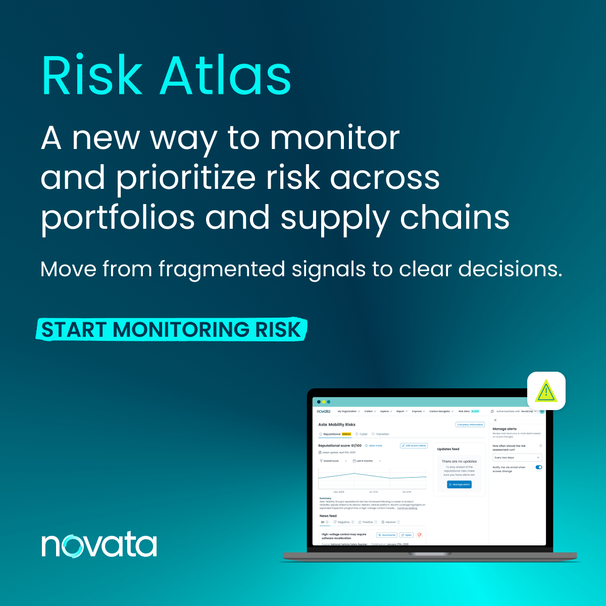 Novata Launches Risk Atlas to Deliver AI-Powered Risk