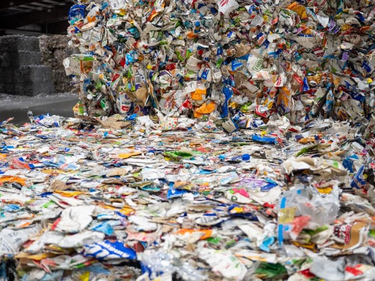 cartons being recycled