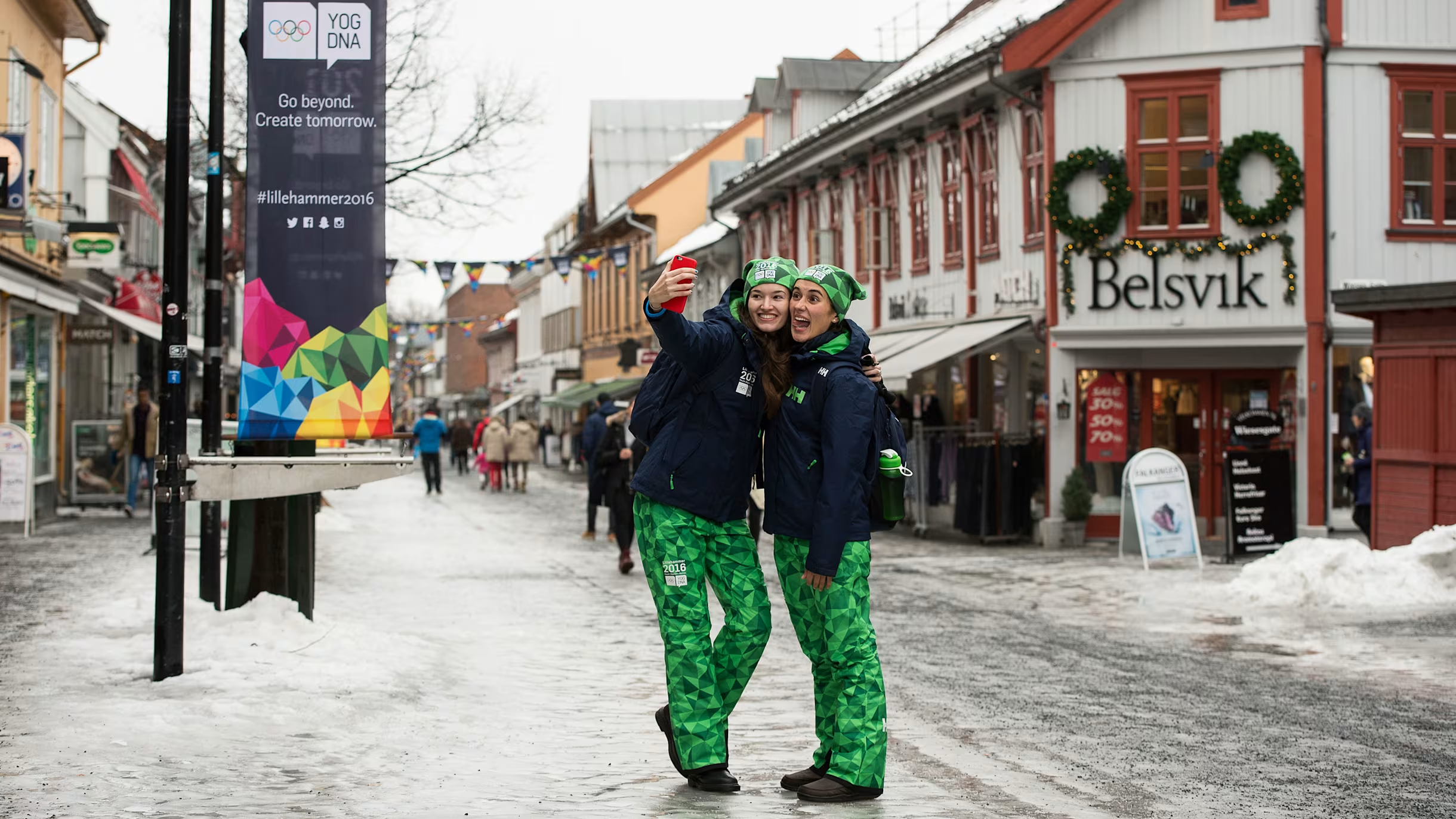 Two women taking a selfie 