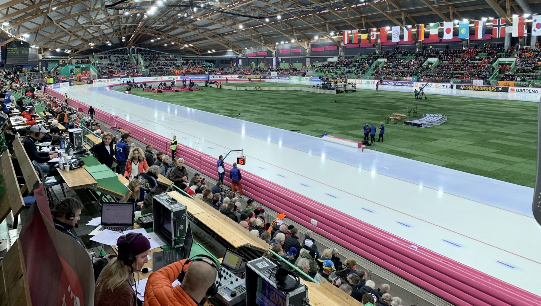 Indoor skating arena