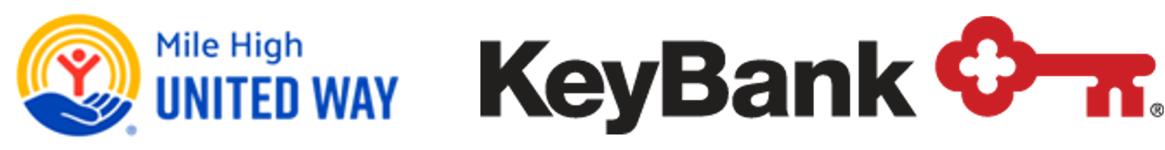 Mile High United Way logo and KeyBank logo