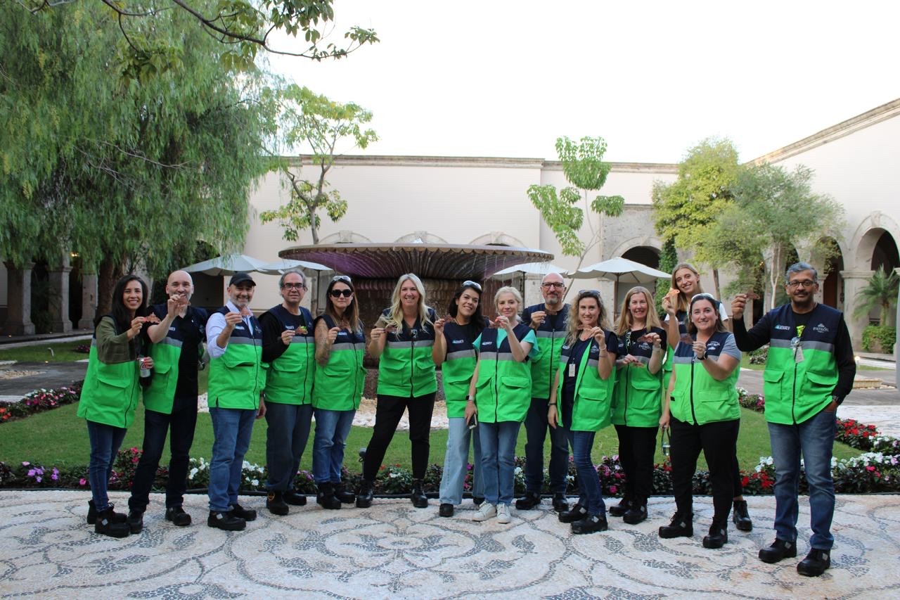 Nicole Zukowski with the Global Supply Chain Leadership Team at Bacardi