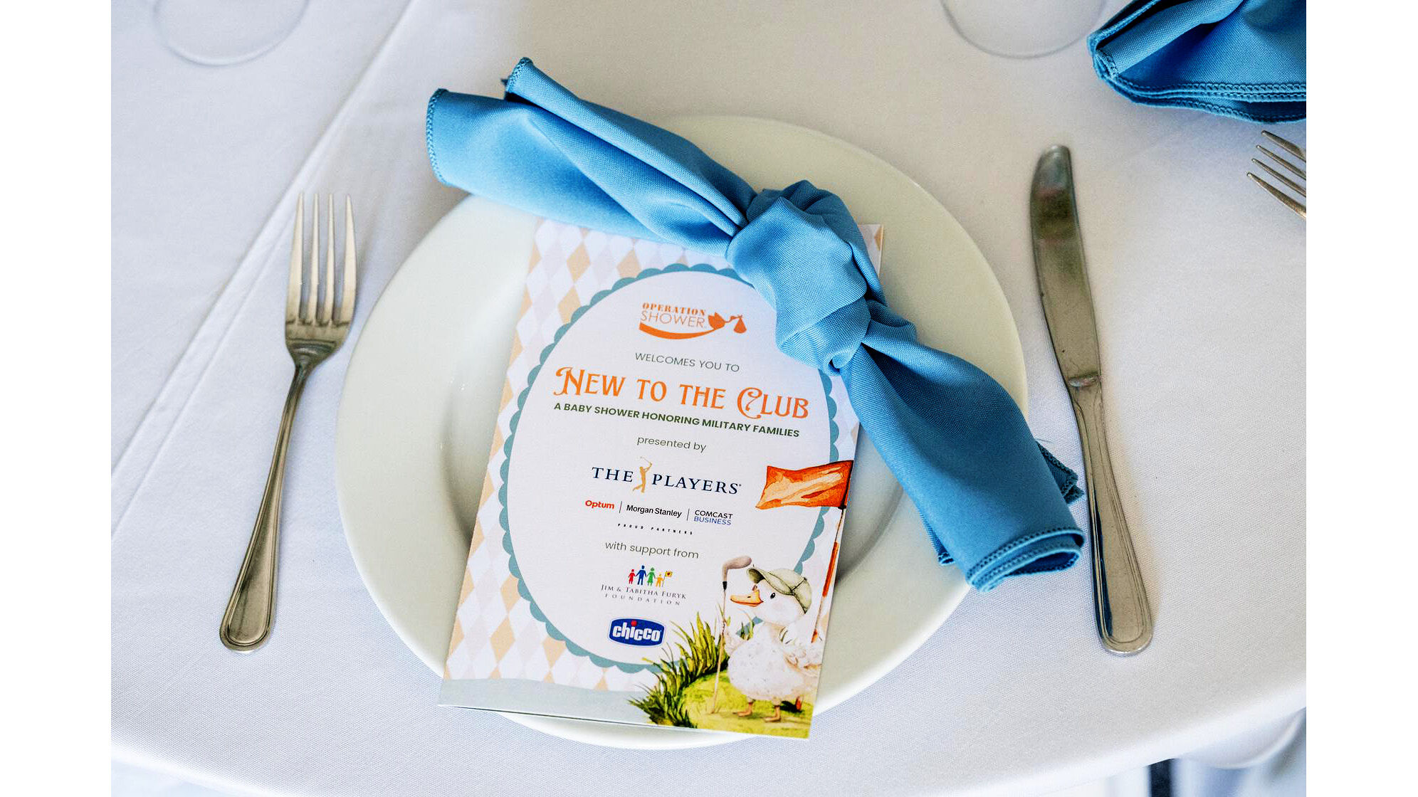 place setting at Operation Shower 