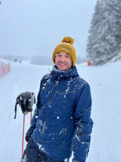 Venelin on a ski slope.