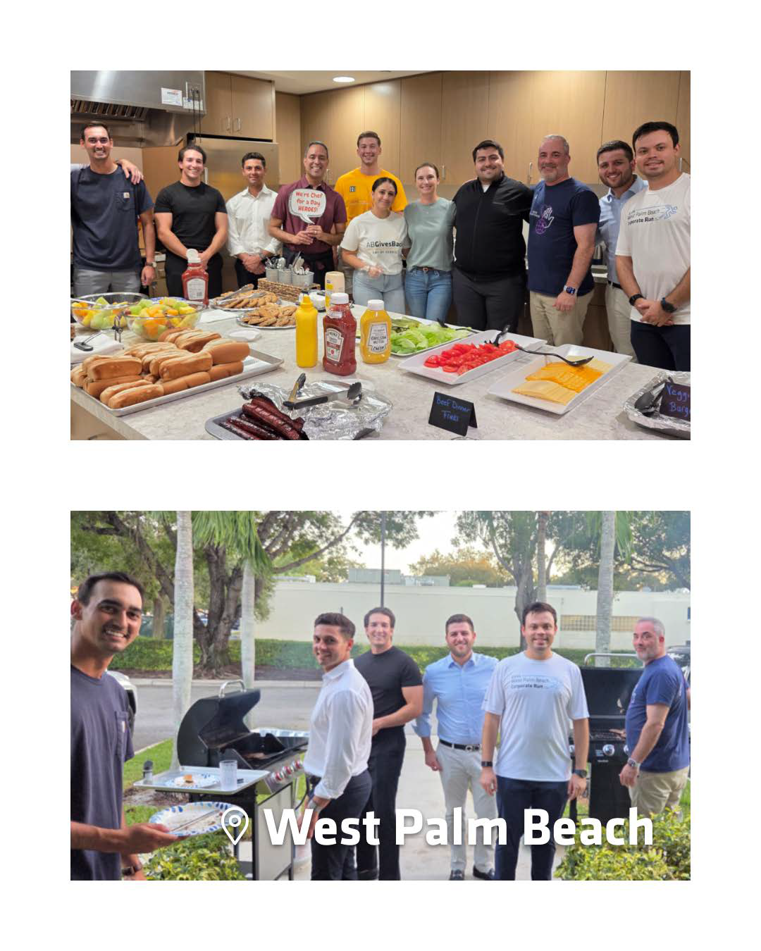 collage showing volunteers in West Palm Beach