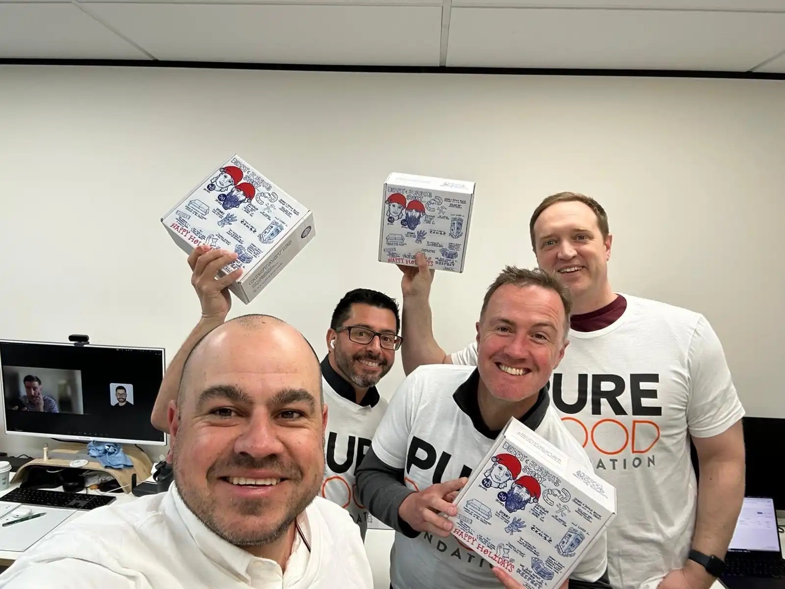 volunteers celebrating