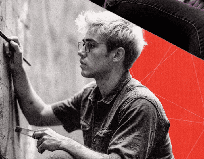 young person painting