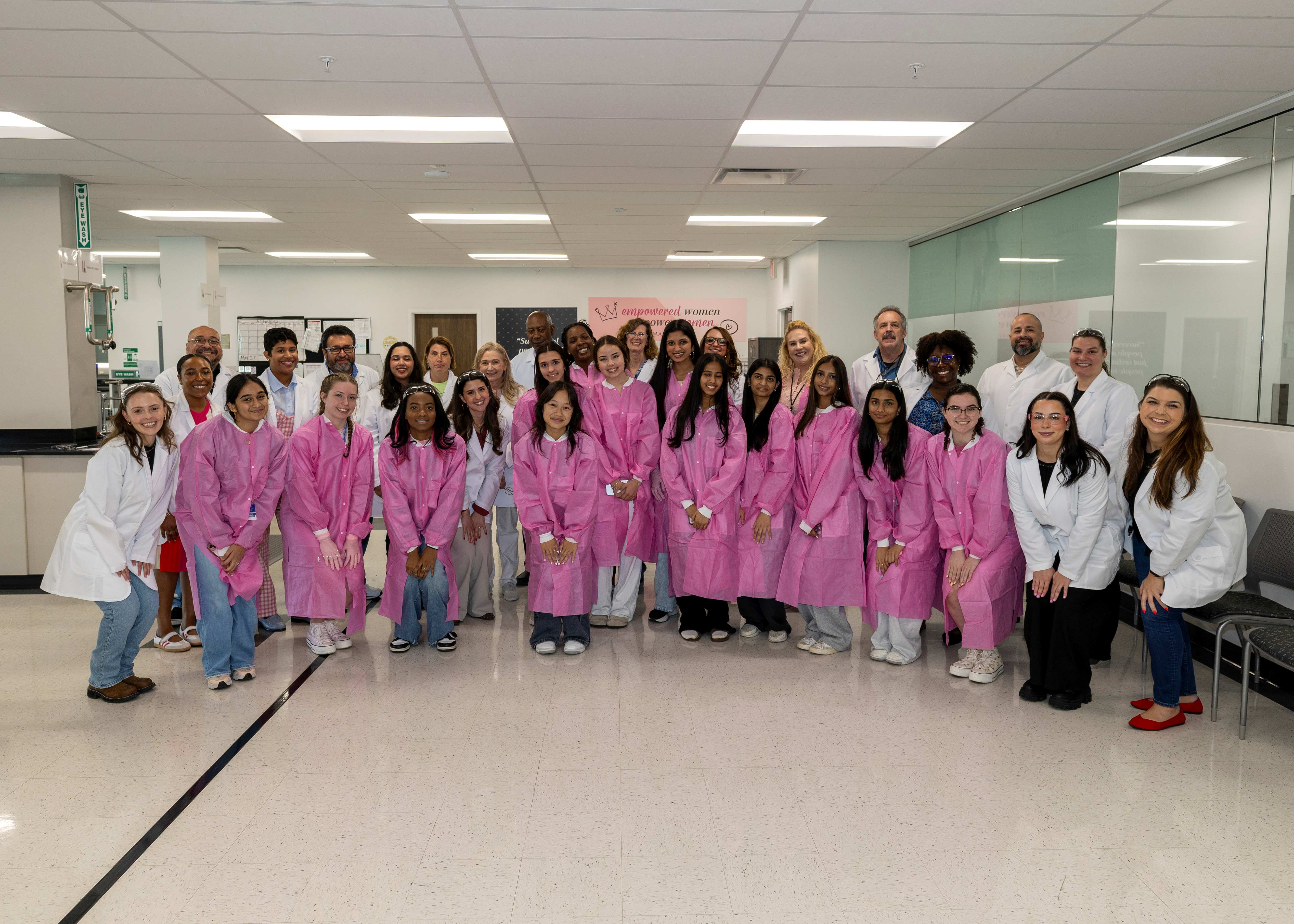 Nearly 100 Lewisville Independent School District students visited May Kay’s Richard R. Rogers Manufacturing and Research & Development Center. (Photo Courtesy: Bill Birt)
