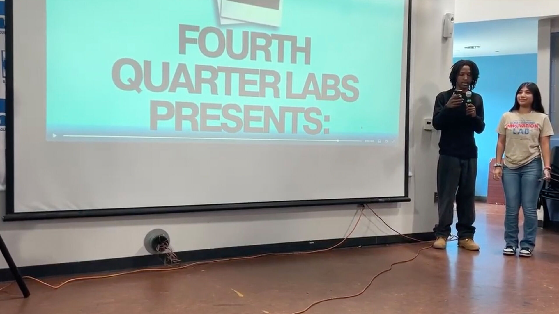 Students pitch their sports tech idea