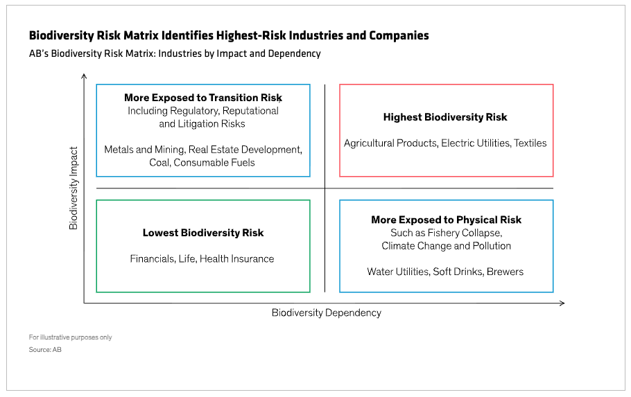 Biodiversity Risk Matrix Identifies Highest-Risk Industries and Companies