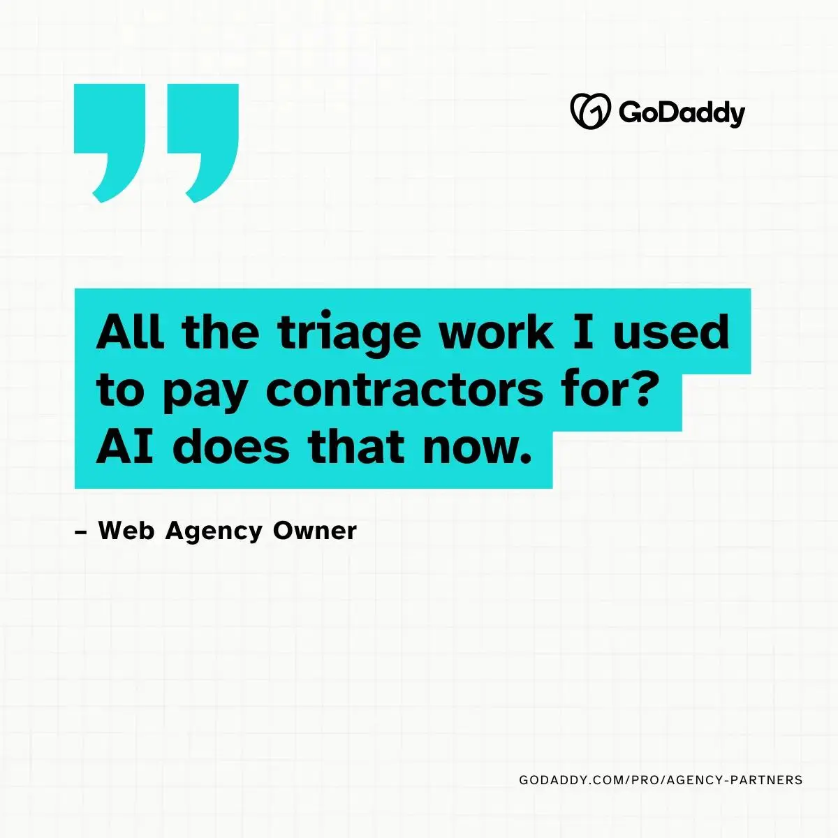 "All the triage work I used to pay contractors for? AI does that now." - Web Agency Owner