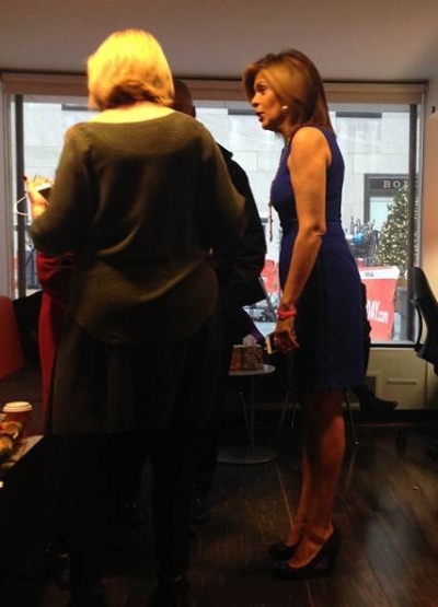 Once we were back upstairs our partner from the TODAY show, Sam Sagenkahn, briefed me on what to expect during our segment. We also got to see Hoda Kotb who is just as gregarious and funny in-person as she is on TV. Hoda met us with a warm, “Hello, how’s everyone doing?!” and gave my colleague a pat on the back.