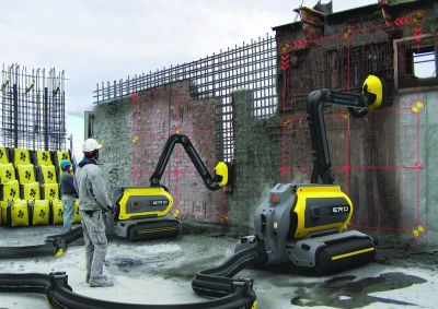 Worker Drones: Future job sites promise to be a hubbub of activity as robotic, VR-controlled devices take over dangerous dirty work. Source: www.bdcnetwork.com