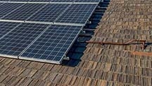 The house achieves net zero with Hanwha SolarOne HSL series solar panels provided by OneRoof Energy. This system sits on durable Boral Madera cement tiles, which protect the roof. This system sits on durable Boral Madera cement tiles, which protect the roof. The system sits on Boral Madera cement tiles, which are durable and protect the roof.
