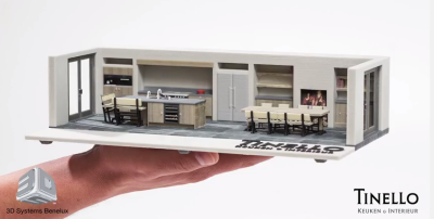 3D Kitchen, Anyone? A Dutch company called Tinello is now offering 3D printed miniature versions of entire kitchens for would-be homeowners. Sure, this is more like the dollhouse version, but really it's just a matter of scale.