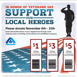 In honor of Veteran's Day; Support our Local Heroes.