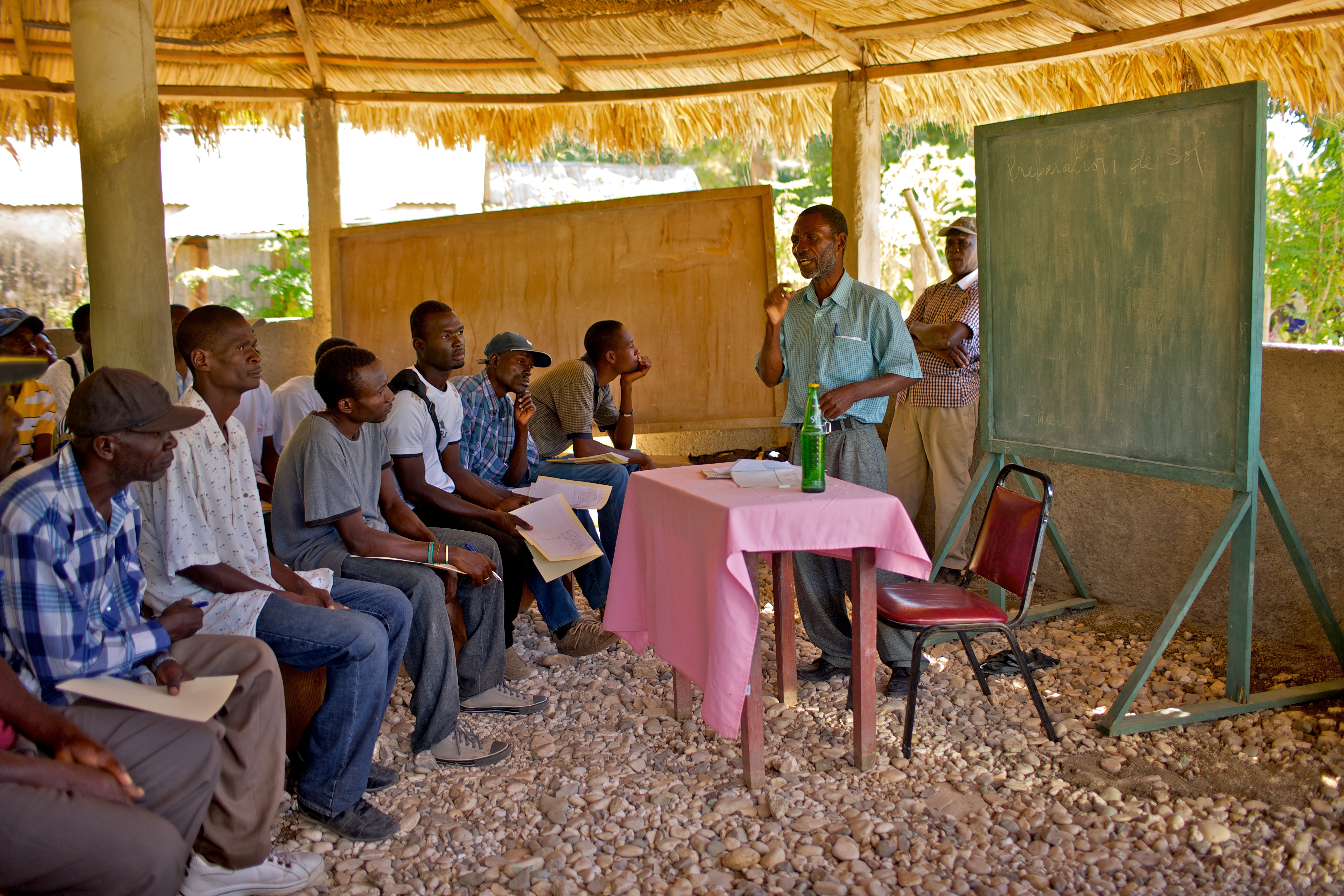Timberland was chosen as a top 100 finalist for the 2016 Classy Awards for its tree planting initiatives in Haiti. In 2010, Timberland worked with local partners to form the nonprofit Smallholder Farmers Alliance (SFA), which offers seeds, tools and training to farmers who volunteer to plant trees. The program quickly evolved into an innovative and sustainable business cooperative that improved farmers’ lives and is helping create a greener future for Haiti. Above, SFA members receive agricultural training.